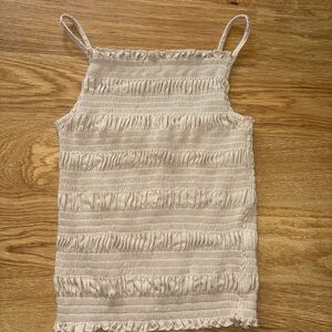 4 for $20 Women's Cream Smocked Top